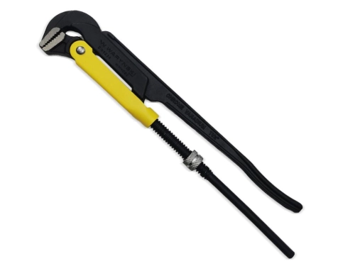 Szczypce nastawne szwedzkie do rur szczęki typ 90° o rozstawie max 55mm 1.5" długość 425mm Waryński-80017