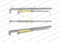 Szczypce nastawne szwedzkie do rur szczęki typ 90° o rozstawie max 121mm długość 735mm Waryński-80043