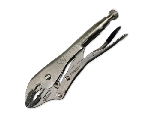 Szczypce zaciskowe (Morsa) ze stali CrMo 10" wygięte szczęki Waryński-79996