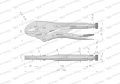 Szczypce zaciskowe (Morsa) ze stali CrMo 10" wygięte szczęki Waryński-79997