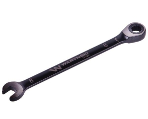 Klucz płasko-oczkowy 8 mm z grzechotką 72 zęby standard ASME B107-2010 Waryński