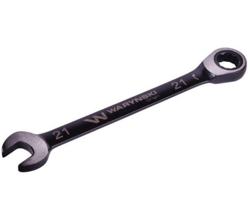Klucz płasko-oczkowy 21 mm z grzechotką 72 zęby standard ASME B107-2010 Waryński-70040