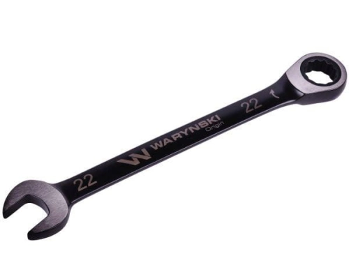 Klucz płasko-oczkowy 22 mm z grzechotką 72 zęby standard ASME B107-2010 Waryński-70042