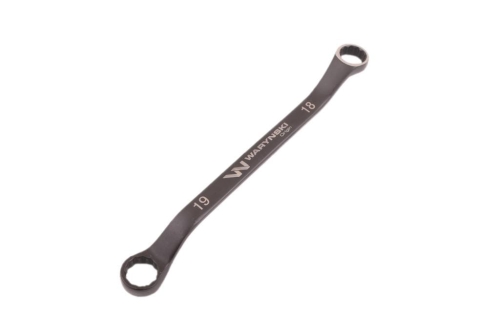 Klucz oczkowy odsadzony 18 x 19 mm. CrV standard ASME B107.9 Waryński-70357