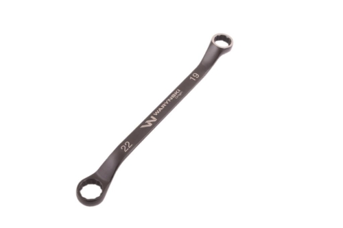 Klucz oczkowy odsadzony 19 x 22 mm. CrV standard ASME B107.9 Waryński-70359