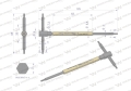 Klucz T ze spinnerem. HEX 2 mm Waryński-71230