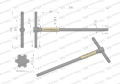 Klucz T ze spinnerem TORX T55 Waryński-71233