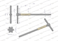 Klucz T ze spinnerem TORX T60 Waryński-71257