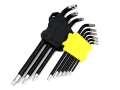 Zestaw kluczy przedłużonych TORX  T10-T50 ze stali S2 9el w uchwycie Waryński-78498