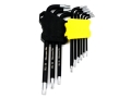 Zestaw kluczy przedłużonych TORX  T10-T50 ze stali S2 9el w uchwycie Waryński-78497