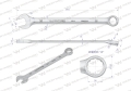 Klucz płaskooczkowy extra długi 36mm dł 510mm standard ASME B107.9M  Waryński-78202