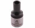 Nasadka dwunastokątna 1/4". 4 mm. CrV50BV30. DIN 3124. Waryński-69070