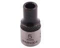 Nasadka dwunastokątna 1/4". 5 mm. CrV50BV30. DIN 3124. Waryński-69078