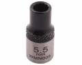 Nasadka dwunastokątna 1/4". 5.5 mm. CrV50BV30. DIN 3124. Waryński-69082