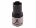 Nasadka dwunastokątna 1/4". 6 mm. CrV50BV30. DIN 3124. Waryński-69084