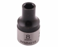 Nasadka sześciokątna 1/2". 8 mm. CrV50BV30. DIN 3124. Waryński-68783