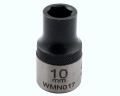 Nasadka sześciokątna 1/2". 10 mm. CrV50BV30. DIN 3124. Waryński-68791