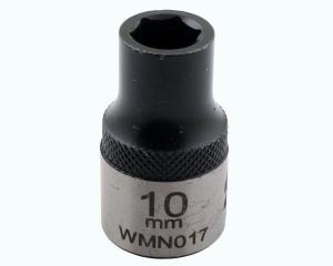 Nasadka sześciokątna 1/2". 10 mm. CrV50BV30. DIN 3124. Waryński