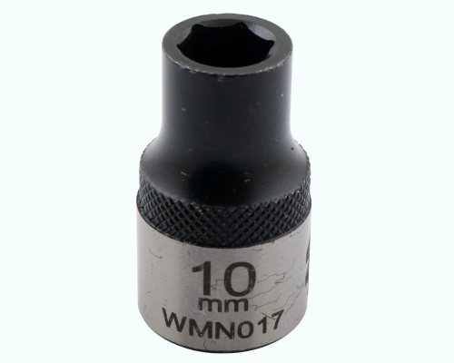 Nasadka sześciokątna 1/2". 10 mm. CrV50BV30. DIN 3124. Waryński-68791