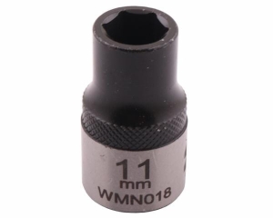 Nasadka sześciokątna 1/2". 11 mm. CrV50BV30. DIN 3124. Waryński