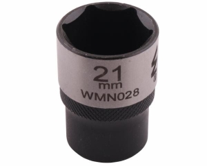 Nasadka sześciokątna 1/2". 21 mm. CrV50BV30. DIN 3124. Waryński