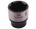 Nasadka sześciokątna 1/2". 32 mm. CrV50BV30. DIN 3124. Waryński-68861