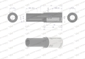 Nasadka sześciokątna 1/2". 12 mm. długa. CrV50BV30. DIN 3124. Waryński-68882
