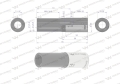 Nasadka sześciokątna 1/2". 14 mm. długa. CrV50BV30. DIN 3124. Waryński-68945