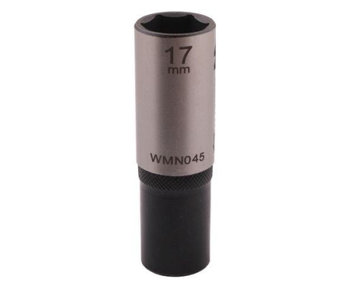 Nasadka sześciokątna 1/2". 17 mm. długa. CrV50BV30. DIN 3124. Waryński-68953
