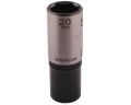 Nasadka sześciokątna 1/2". 20 mm. długa. CrV50BV30. DIN 3124. Waryński-68965