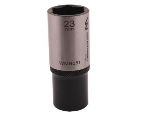 Nasadka sześciokątna 1/2". 23 mm. długa. CrV50BV30. DIN 3124. Waryński-68977