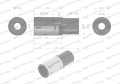 Nasadka sześciokątna 1/2". 23 mm. długa. CrV50BV30. DIN 3124. Waryński-68979
