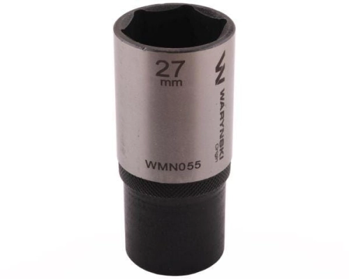 Nasadka sześciokątna 1/2". 27 mm. długa. CrV50BV30. DIN 3124. Waryński-68993