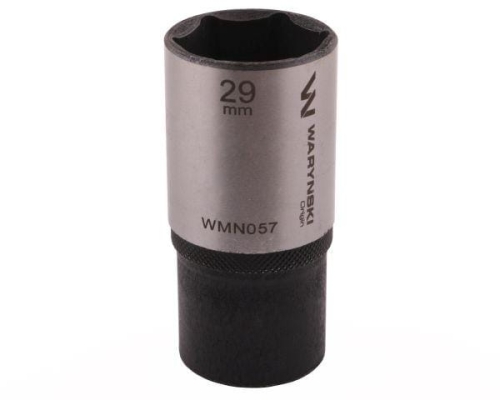 Nasadka sześciokątna 1/2". 29 mm. długa. CrV50BV30. DIN 3124. Waryński-69021