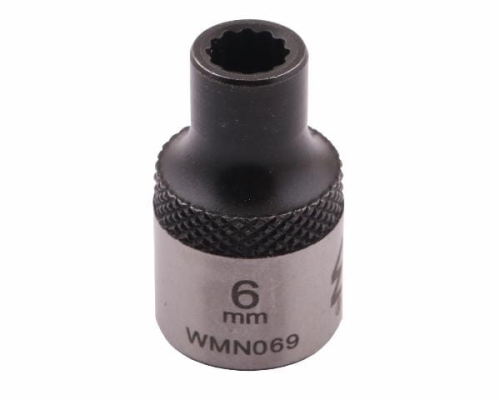Nasadka dwunastokątna 3/8". 6 mm. CrV50BV30. DIN 3124. Waryński-68887