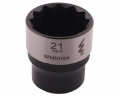 Nasadka dwunastokątna 3/8". 21 mm. CrV50BV30. DIN 3124. Waryński-69003