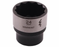 Nasadka dwunastokątna 3/8". 24 mm. CrV50BV30. DIN 3124. Waryński-69013