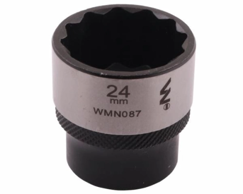 Nasadka dwunastokątna 3/8". 24 mm. CrV50BV30. DIN 3124. Waryński-69013