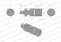 Przegub uniwersalny 1/4", Waryński-69435