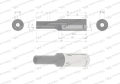 Nasadka dwunastokątna 1/4". 4.5 mm. długa. CrV50BV30. DIN 3124. Waryński-69127
