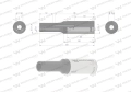Nasadka dwunastokątna 1/4". 5 mm. długa. CrV50BV30. DIN 3124. Waryński-69131