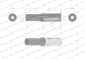 Nasadka dwunastokątna 1/4". 6 mm. długa. CrV50BV30. DIN 3124. Waryński-69138