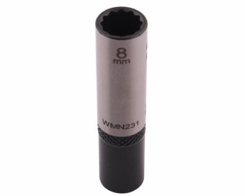Nasadka dwunastokątna 1/4". 8 mm. długa. CrV50BV30. DIN 3124. Waryński-69144