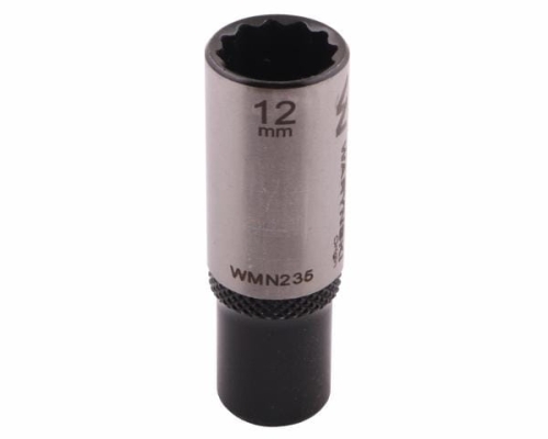 Nasadka dwunastokątna 1/4". 12 mm. długa. CrV50BV30. DIN 3124. Waryński-69160