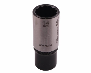 Nasadka dwunastokątna 1/4". 14 mm. długa. CrV50BV30. DIN 3124. Waryński