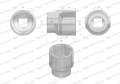 Nasadka sześciokątna 3/4". 42 mm. CrV50BV30. DIN 3124. Waryński-73444
