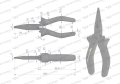 Szczypce wydłużone proste 160 mm Waryński-68654