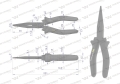 Szczypce wydłużone proste 200 mm Waryński-68657