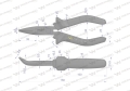 Szczypce wydłużone wygięte 160 mm Waryński-68666