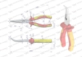 Szczypce izolowane, wydłużone wygięte 200 mm.  VDE. Waryński-69695